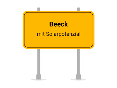 Ortsschild PV Photovoltaik Beeck