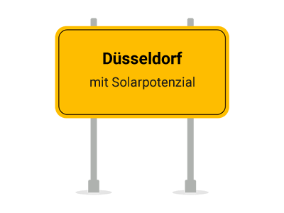 Ortsschild PV Photovoltaik Düsseldorf