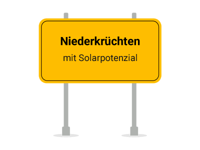 Ortsschild PV Photovoltaik Niederkrüchten